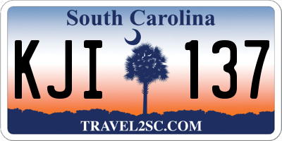 SC license plate KJI137