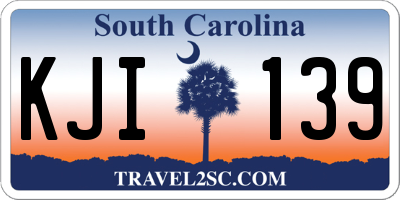 SC license plate KJI139