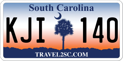 SC license plate KJI140