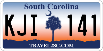 SC license plate KJI141