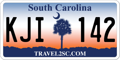 SC license plate KJI142