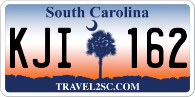 SC license plate KJI162