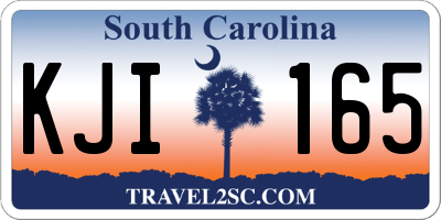 SC license plate KJI165