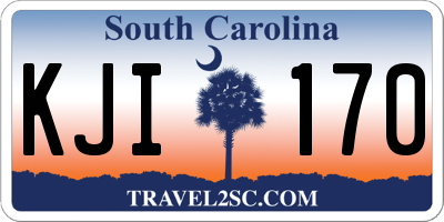 SC license plate KJI170