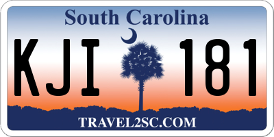 SC license plate KJI181