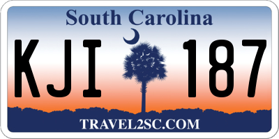 SC license plate KJI187