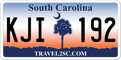 SC license plate KJI192