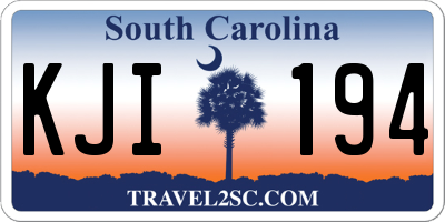 SC license plate KJI194