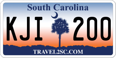 SC license plate KJI200