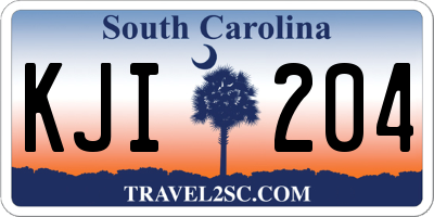 SC license plate KJI204