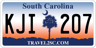 SC license plate KJI207