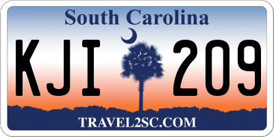 SC license plate KJI209