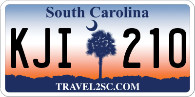 SC license plate KJI210