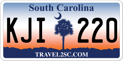 SC license plate KJI220