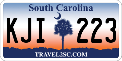 SC license plate KJI223