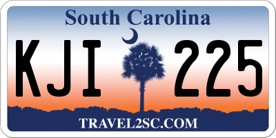 SC license plate KJI225