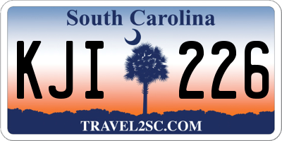 SC license plate KJI226