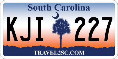 SC license plate KJI227