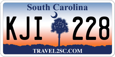SC license plate KJI228