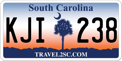 SC license plate KJI238