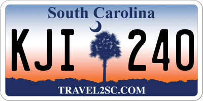 SC license plate KJI240