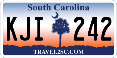 SC license plate KJI242