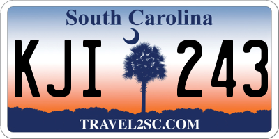 SC license plate KJI243