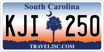 SC license plate KJI250