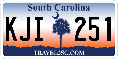 SC license plate KJI251