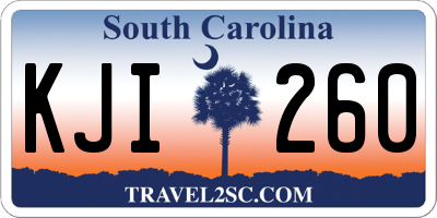 SC license plate KJI260