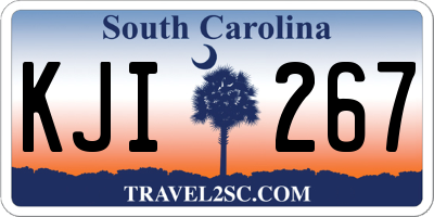 SC license plate KJI267