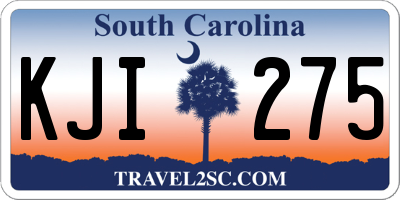 SC license plate KJI275