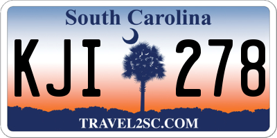 SC license plate KJI278