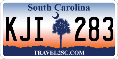 SC license plate KJI283