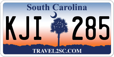 SC license plate KJI285
