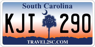 SC license plate KJI290