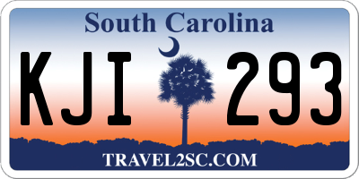 SC license plate KJI293