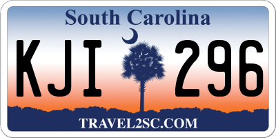 SC license plate KJI296