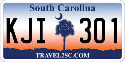 SC license plate KJI301