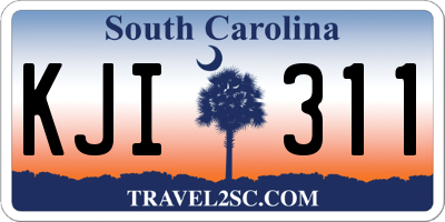 SC license plate KJI311