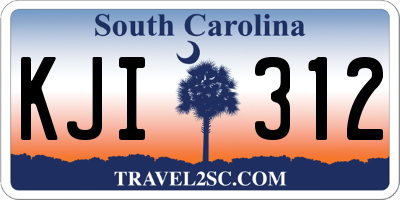 SC license plate KJI312