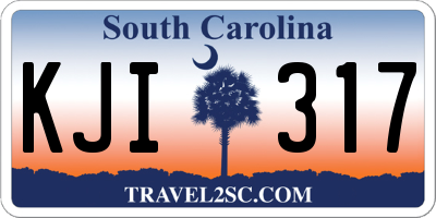 SC license plate KJI317
