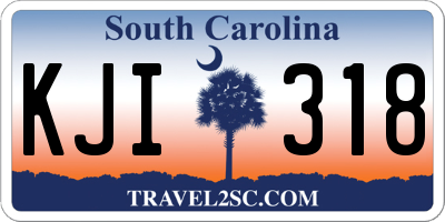 SC license plate KJI318