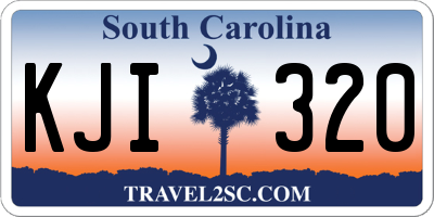 SC license plate KJI320
