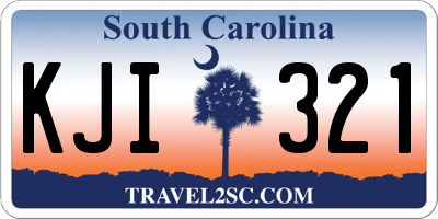 SC license plate KJI321