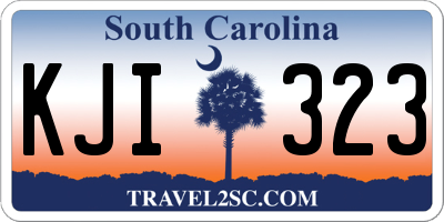 SC license plate KJI323