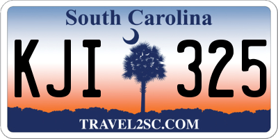 SC license plate KJI325