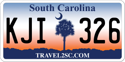 SC license plate KJI326