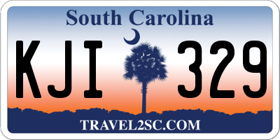 SC license plate KJI329