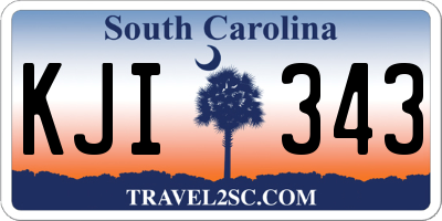 SC license plate KJI343